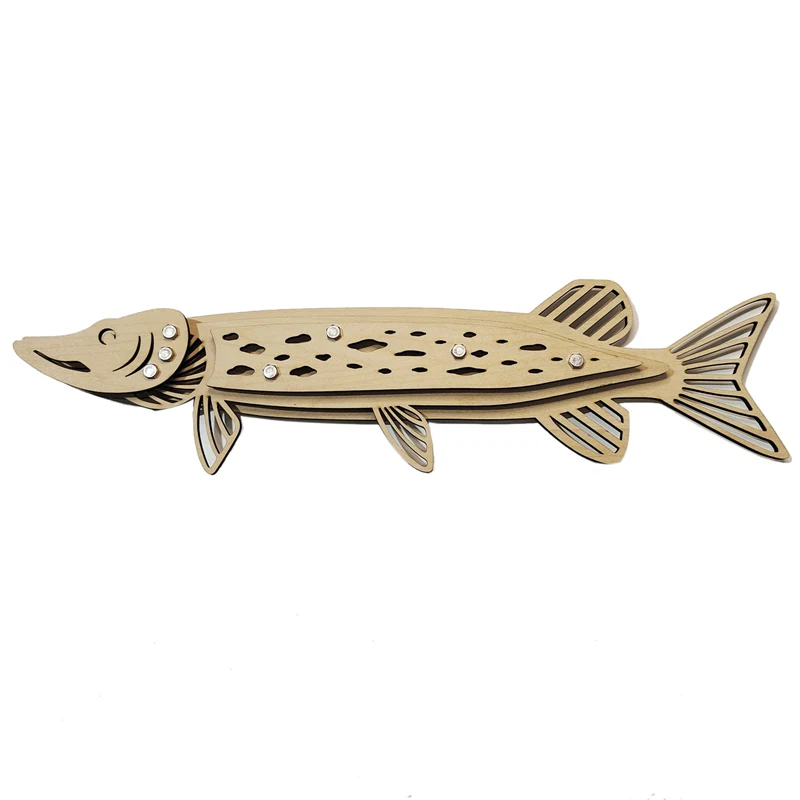 

Vintage Wooden Fish Wall Decor Ornament Retro Bedroom Garden Decoration Gift