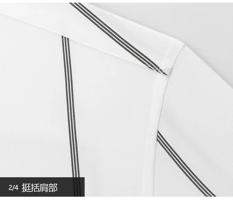 Plus Size 5XL-M High Quality Business Formal Striped Shirts Men Long Sleeve Casual Slim Fit Tuxedo Shirts Social Club Clothing
