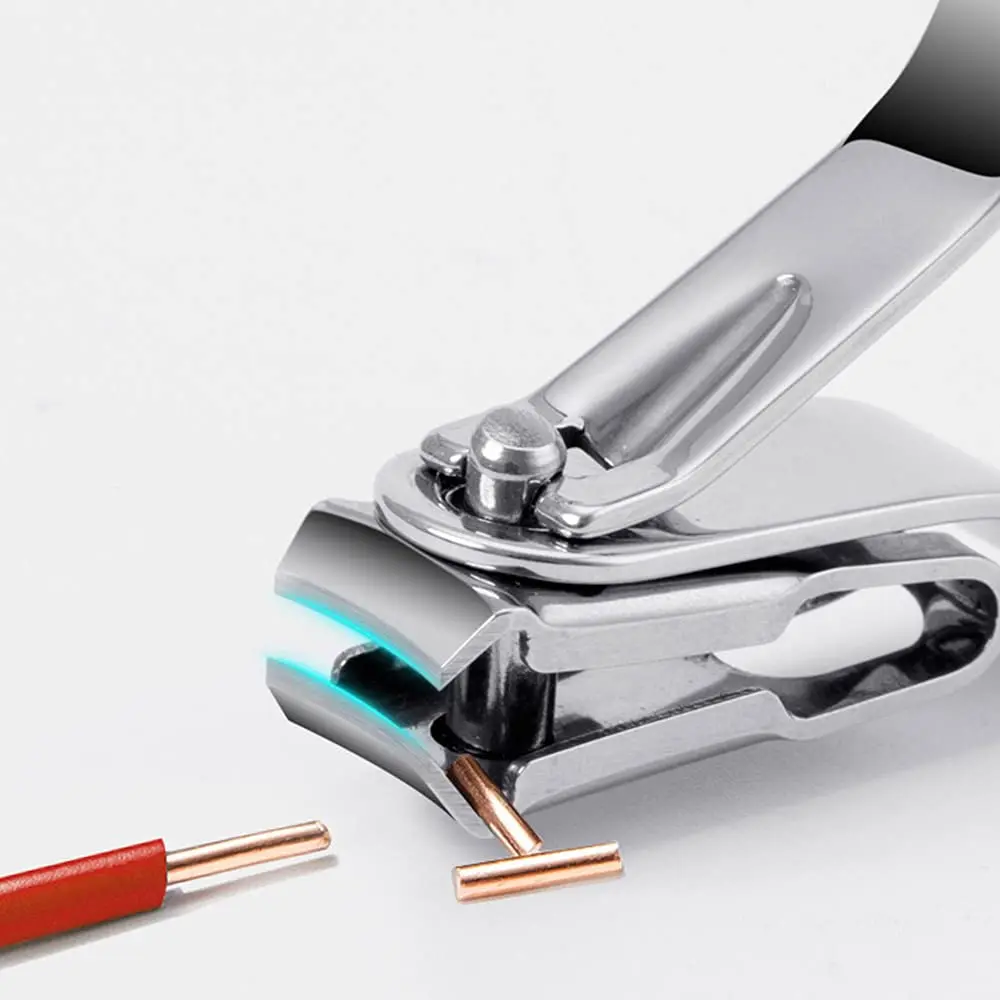 Sharp Nail Clippers 360 Degree Rotating Stainless Steel Effortless Fingernails Toenails Cutter for Home Portable