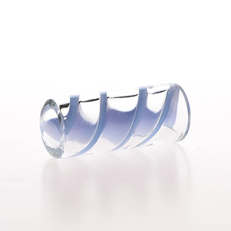 Retail In Stock Cheap 5pcs/Box Set Spiral Blue Color Glass Tube Tips/Manufacturer Supply Filter Glass Tips/Mini Filter Tip