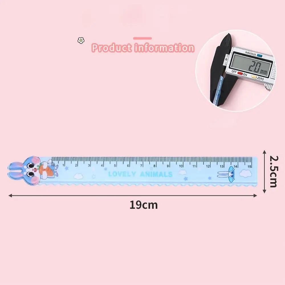 High Quality Plastic Straight Ruler Rabbit School Office Supplies Ruler Planner Accessories Drawing Tools