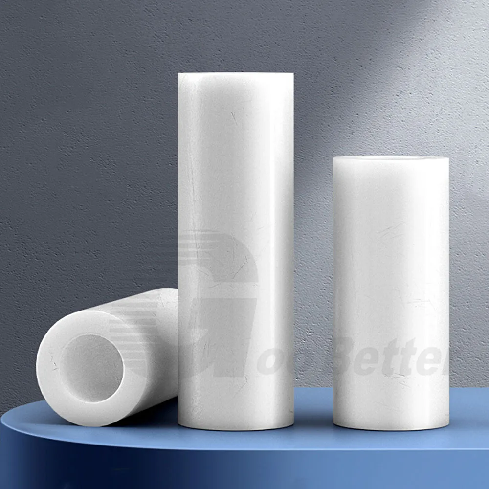 

100Pc M5 M6 M7 M9 M11 Height 2mm to 50mm White Nylon Insulated Isolation Column Non-Threaded Spacer Round Hollow Standoff Washer