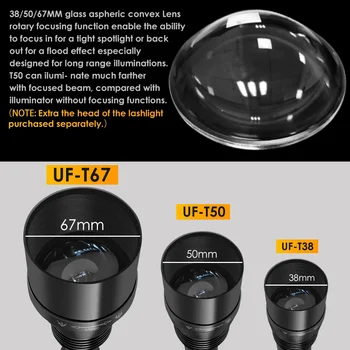 UniqueFire 1801 T38 T50 T67mm IR940nm 850nm LED Infrared Flashlight illuminator USB Rechargeable IR Hunting Torch Night Vision 3