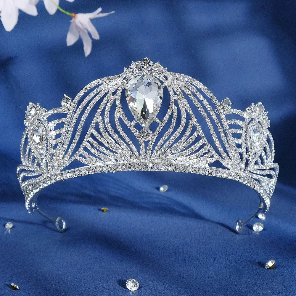 Rhinestone Princess Accessories Silver Tiara Princesses Gold