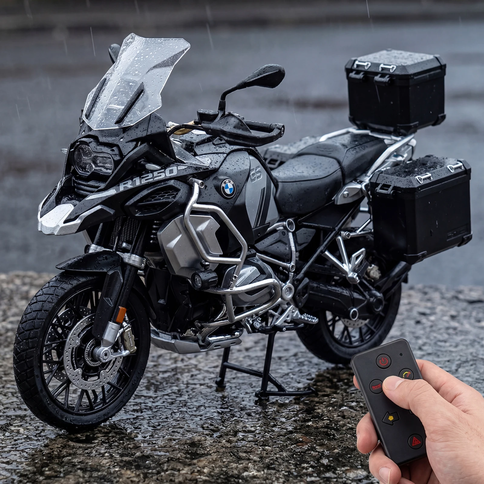 원격 시작 스프레이 1:6 BMW R1250 GS 모험 ADV 합금 금속 다이캐스트..
