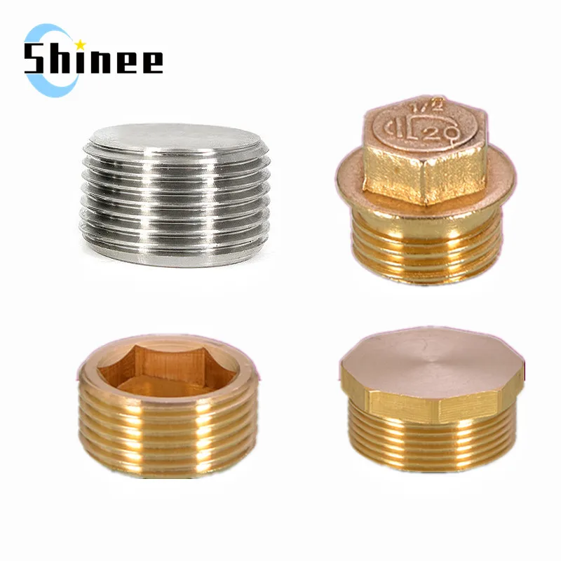 1/2 Brass Plug Buy Rustak 6 Pcs 1/2" Brass Pipe Plugs, NPT