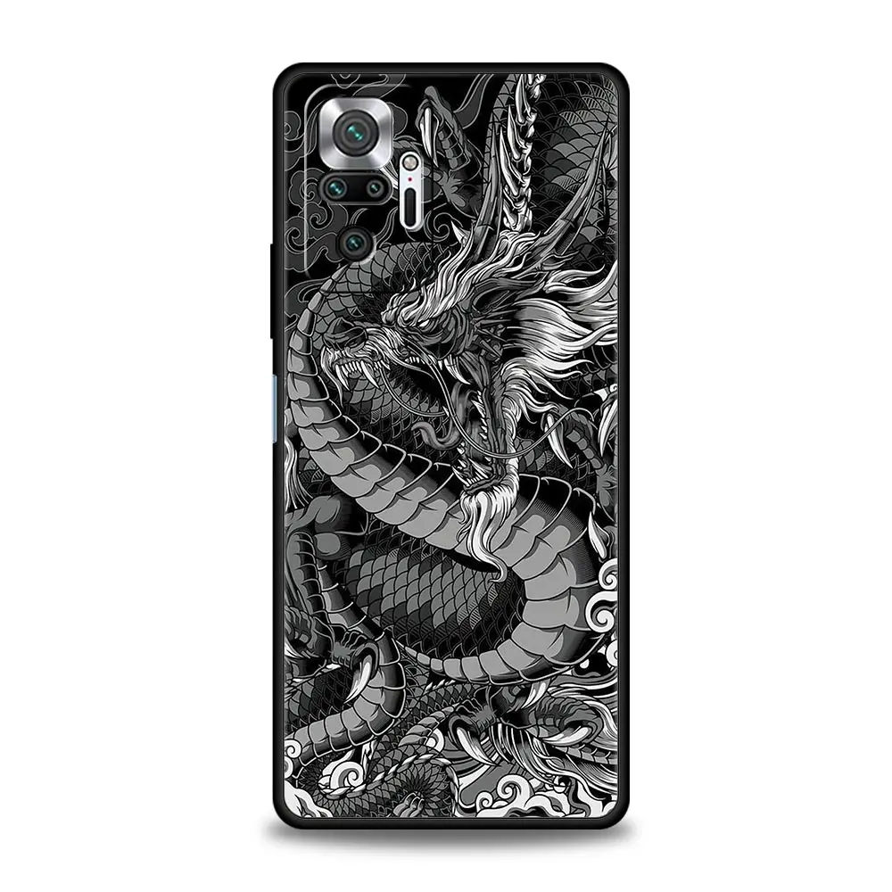 Black Dragon Design Phone Case - Sleek Protective Cover