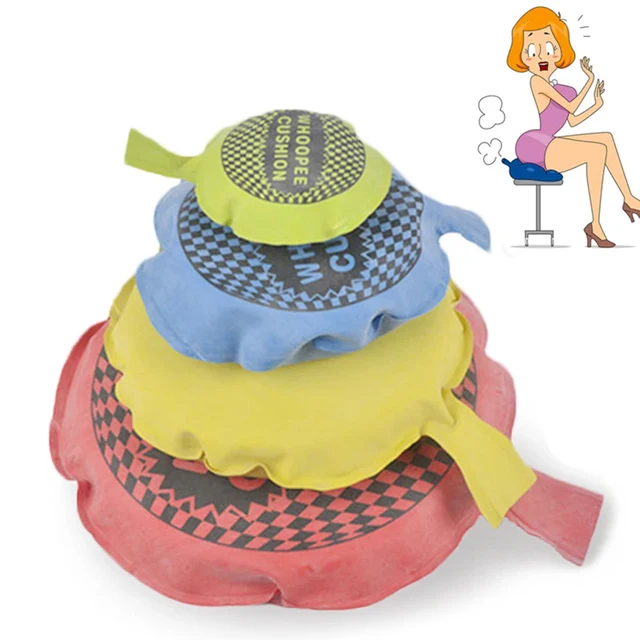 Coussin quiopié 3 tailles disponibles, jouets de farces de fête amusants, coussin de fesses en éponge, accessoires de farces pour amis, simulateur sonore de petage simulé 1