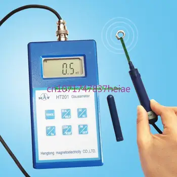HT-201/HT201 디지털 AC 및 DC 가우스 계량기 테슬라 계량기 자속계, 정적 자기장, 동적 자기장 계량기, 0-200mT-2000T