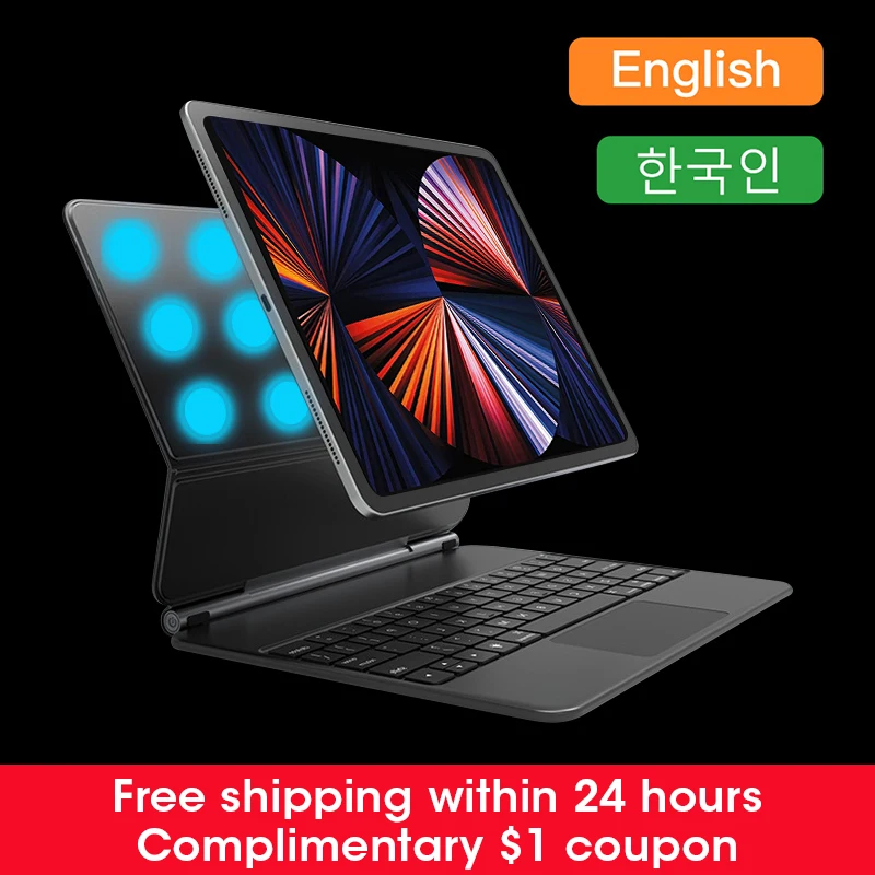 

Backlight Magic Keyboard for iPad Pro 12 9 12.9 M2 2022 for iPad Pro 11 2022 10th Gneration iPad Air 5 Air 4 Keyboard folio