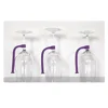 4Pcs Adjust Flexibly Silicone Wine Glass Purple Fixing Bracket Red Wine Holder Safer Stemware Saver Dishwasher Holder Assistant  3