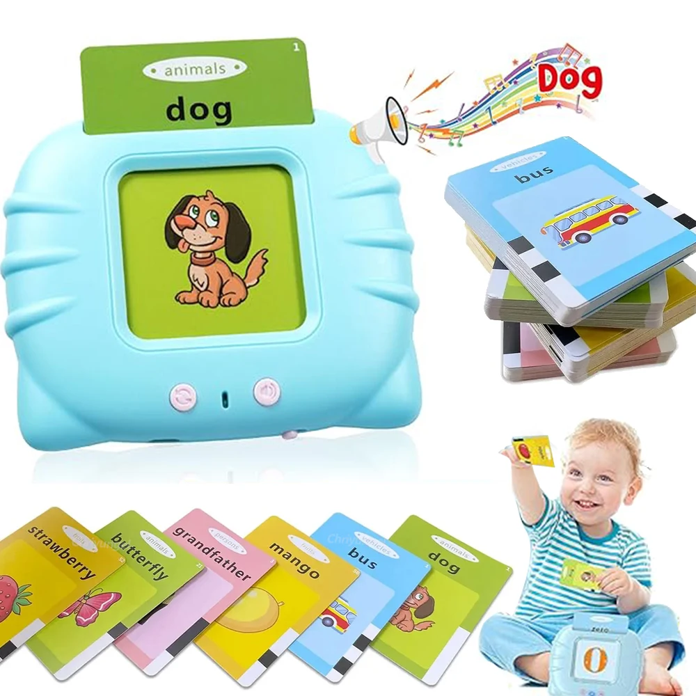 Educational learning toy alphabet educational toys Early Education Flash Card Learning Toys Talking Flashcards for Kids Preschool English Electronic Audio Book Machine Gift