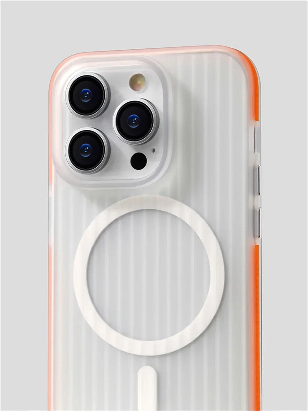 Corrugated Magnetic Wireless Charging Case with Non-slip Matte Finish