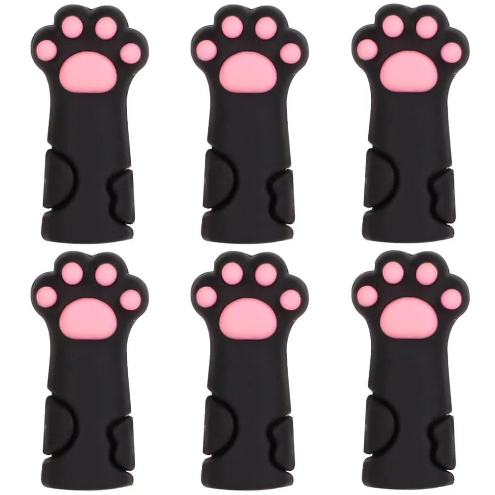 Description Picture 5 of item6pcs Cute Cat Paw Knitting Needle Stoppers Needles Point Silicone Protector Anti-shedding Cap DIY Weave Tool Sewing Accessories