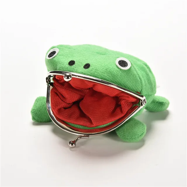 Frog Wallet Anime Cartoon Wallet Coin Purse Manga Flannel Wallet Cute Purse Coin Holder 2