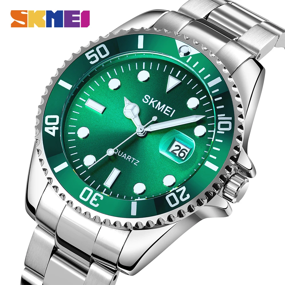 SKMEI Luxury Business Watch For Men Waterproof Date Luminous All Steel Quartz Wristwatch Fashion Charm Male Clock Reloj Hombre