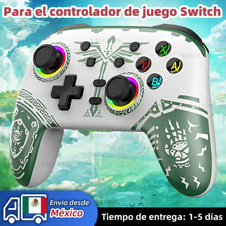 Control compatible con Switch OLED y Lite, controles inalámbricos para PC con función de activación, turbo y vibración - Mando ideal para Switch y PC