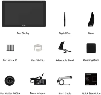 HUION Kamvas 22 Graphic Pen Tablet Monitor Pen Display 21.5 Inch Anti-glare Screen 120%s RGB Windows Mac And Android Device 6