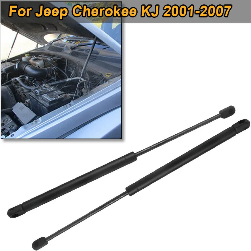 

Передняя крышка багажника для Jeep Cherokee KJ 2001-2007, газовые стойки, подъемная Опора капота, пружинный амортизатор, аксессуары для тюнинга автомобиля 55360411AB