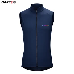 Cycling Windproof Waterproof Vest with Dual Zippers and Back Pocket - Asian-XXL (Blue)