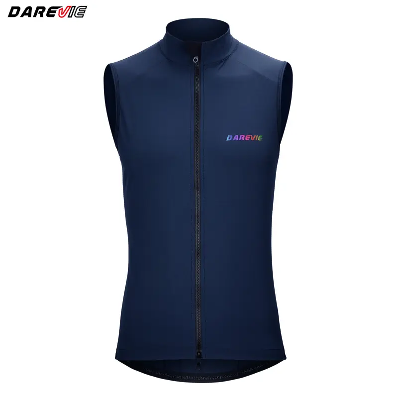 DAREVIE Cycling Vest Windproof Cycling Wind Gilet Waterproof 2 Way Zippers Cycling Windbreaker Back Zipper Pockets Men Women - Image 9