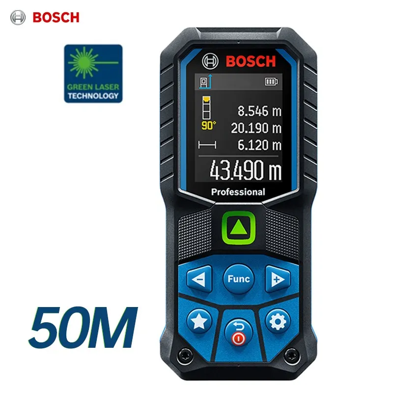 Bosch Telemetro Laser Professionale Glm 50-23G Strumento Di Misurazione Laser Misuratore Di Distanza Laser 2 In 1 Misura Di Nastro Digitale