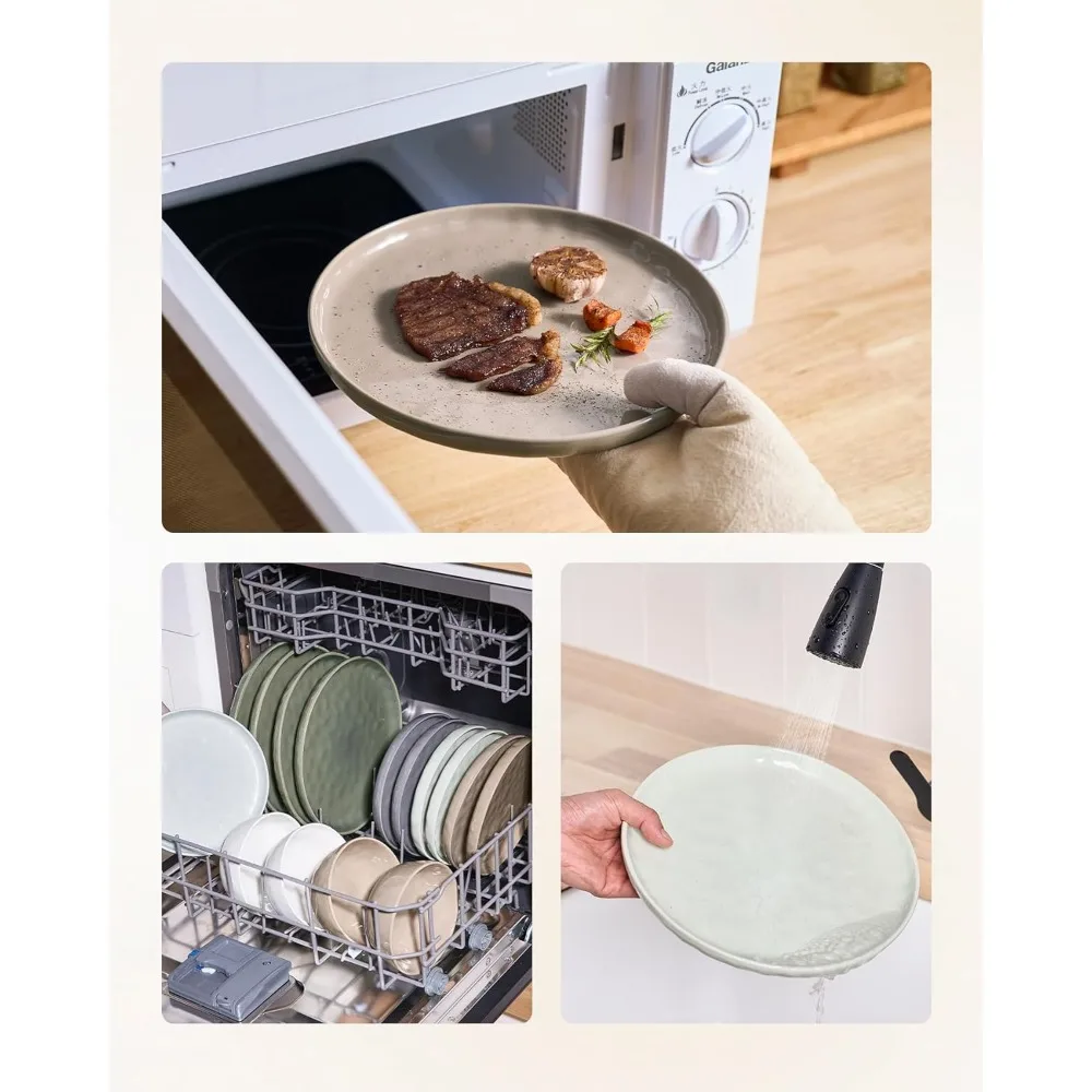 12-Piece Stoneware Dinnerware Set for 4 – Plates & Bowls 6