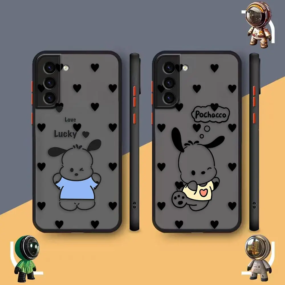

Matte Phone Case for Samsung S23 S22 S21 S20 S10 4G S9 S8 Plus ULTRA 5G LITE Case Funda Capa Shell Funny P-Pochacco My M-Melody