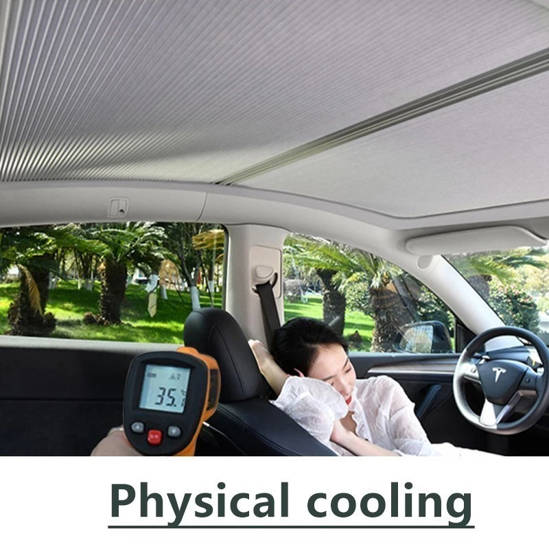 For Tesla Model Y Car Sunshade Sunroof Sunshade Retractable