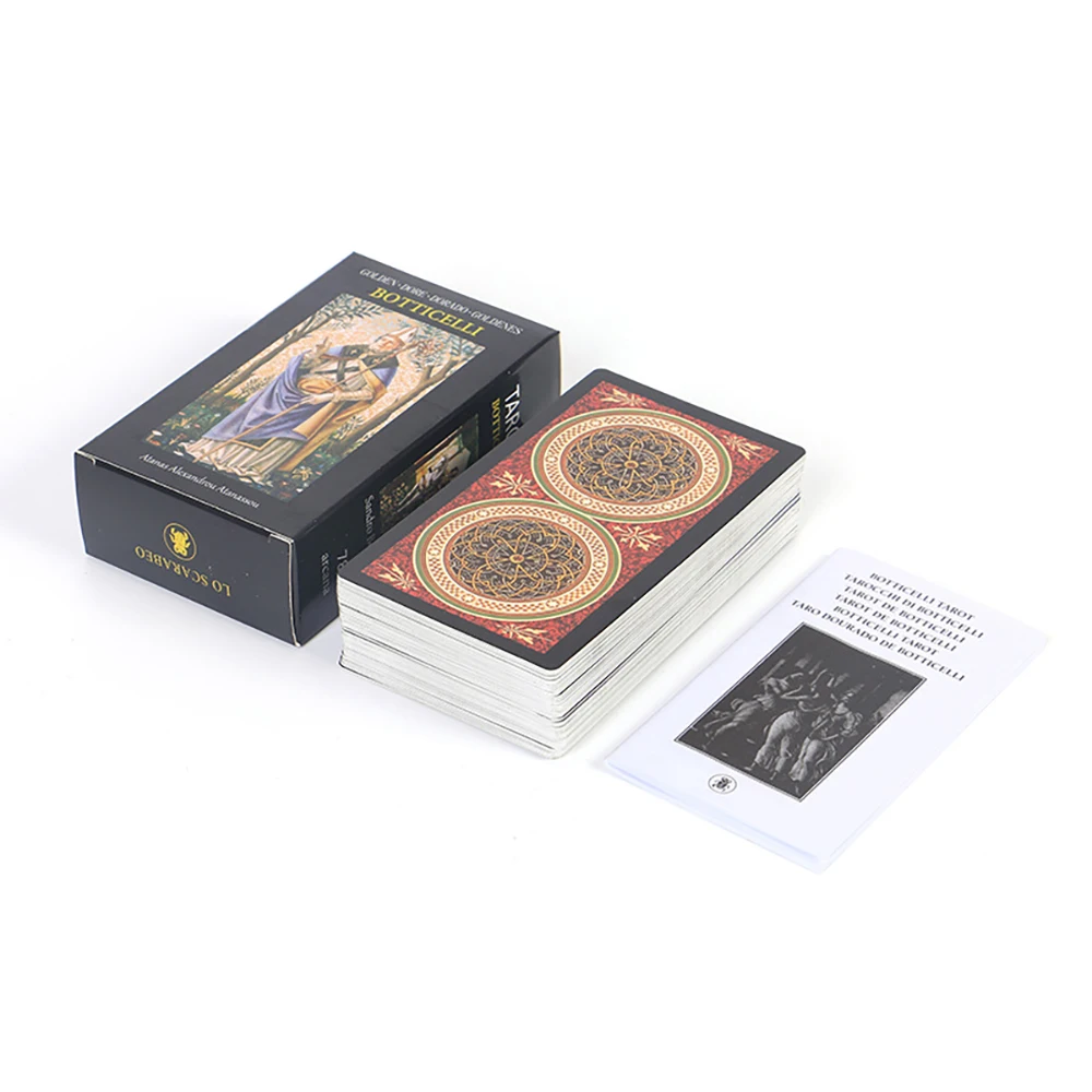Golden Botticelli Tarot Card Free Guide Book Fun Board Game Magic  Divination Gift Multiplayer Entertainment Party Game 12*7cm| | - AliExpress