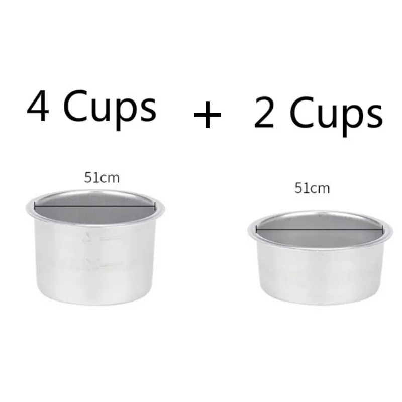 BEIJIALY Portafiltro Senza Fondo per Caffè a 3 Orecchie, Sostituzione del Cestello del Filtro per Tazza con Maniglia per Caffè Parti di Ricambio Rimovibili per Portafiltro per Caffè in(51mm / 2in