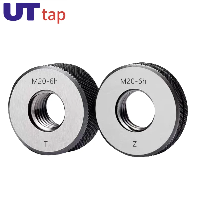 UT TAP 1SET(1*GO+1*NOGO) 6h M52-M59 표준 미터법 미세 나사산 링 게이지 측정 도구 M52 M53 M54 M55 M56 M57 M58 M59