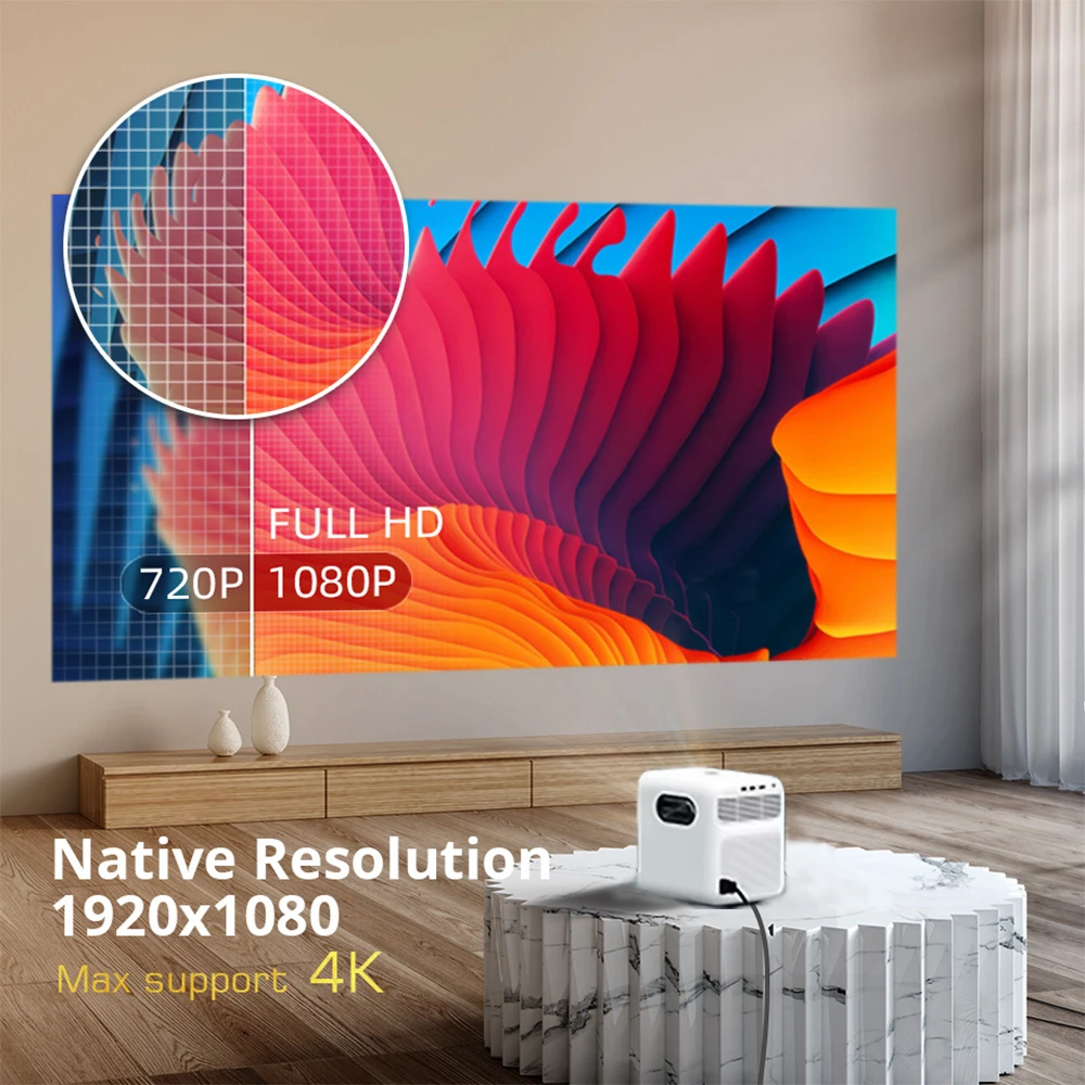Wanbo Mozart 1 Projector 2023 New 1080P Full HD 900 ANSI Lumens Android TV  Home Cinema Auto Focus&Keystone LCD LED Video Beamer