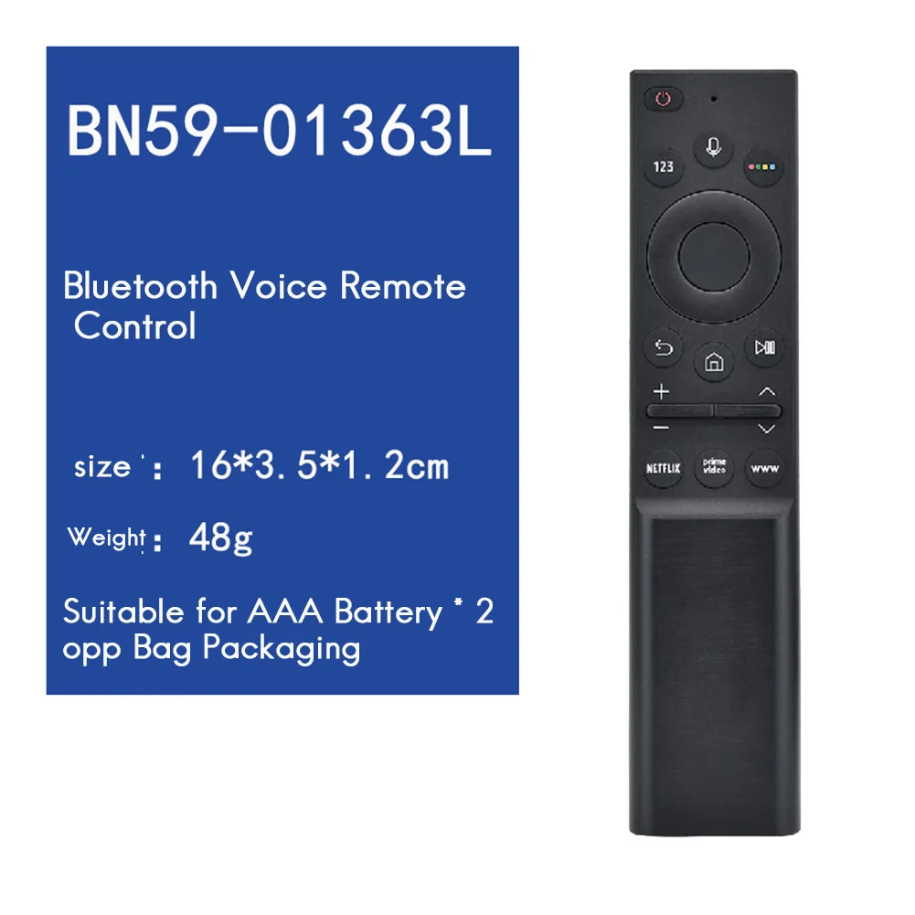 

BN59-01363L Remote Control for Samsung QLED Series BN59-01363C UA75AU8000 Bluetooth Voice TV Remote Control Replacement