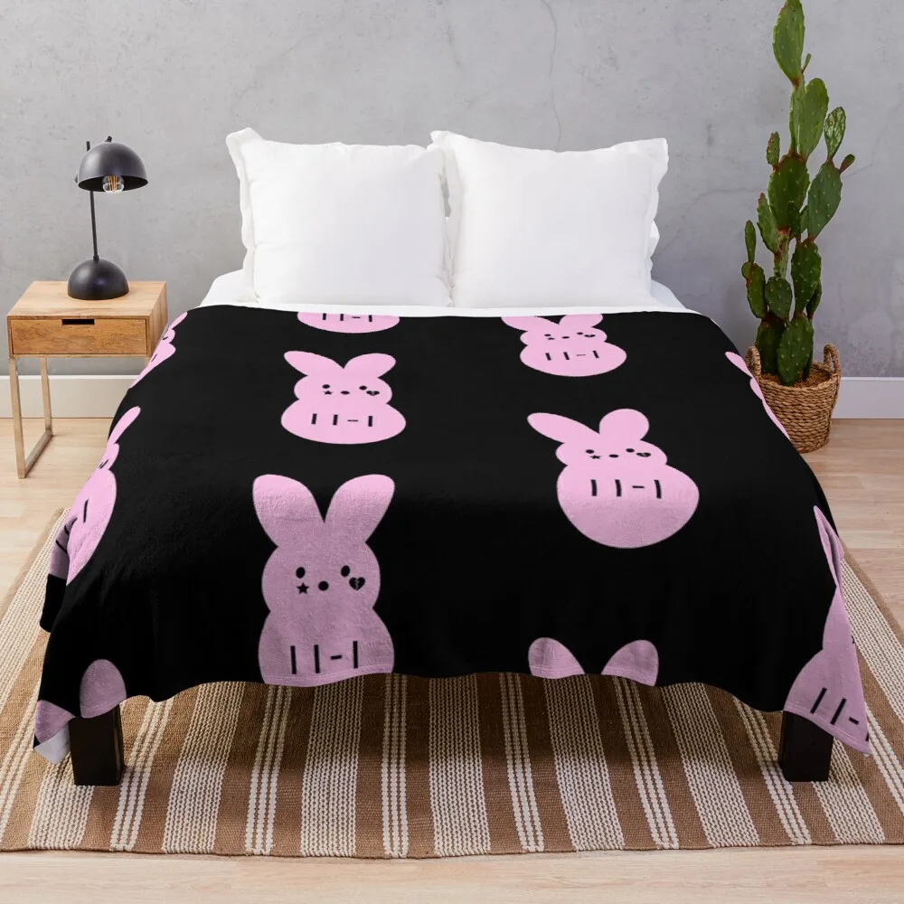 Lil Peep Inspired Peeps Plush Bunny Throw Blanket Fluffy Blankets Large