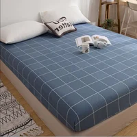 3pcs/Set 100% Cotton Bed Sheet With Elastic Flower Bed Fitted Sheet + 2pc Pillowcases Twin Full Queen King Cal-King Size B97 4