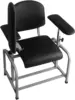 Blood Drawing Phlebotomy Chair, Comfortable Padded Lab Draw Chair with Adjustable Armrest (Black) 3