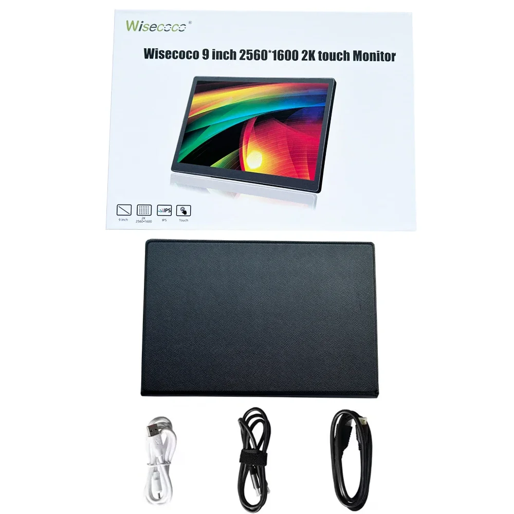 Wisecoco 2K 2560x1600 9inch Raspberry Pi 4 Touch Monitor USB
