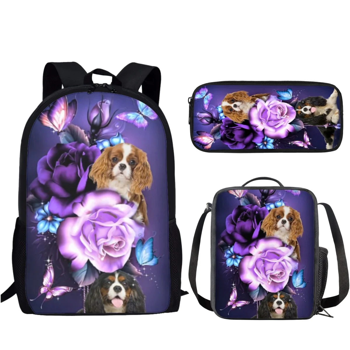 cavalier-king-cute-kids-school-bags-set-of-3-backpack-back-to-school-orthopedic-fashion-bookbags-for-primary-students-mochila