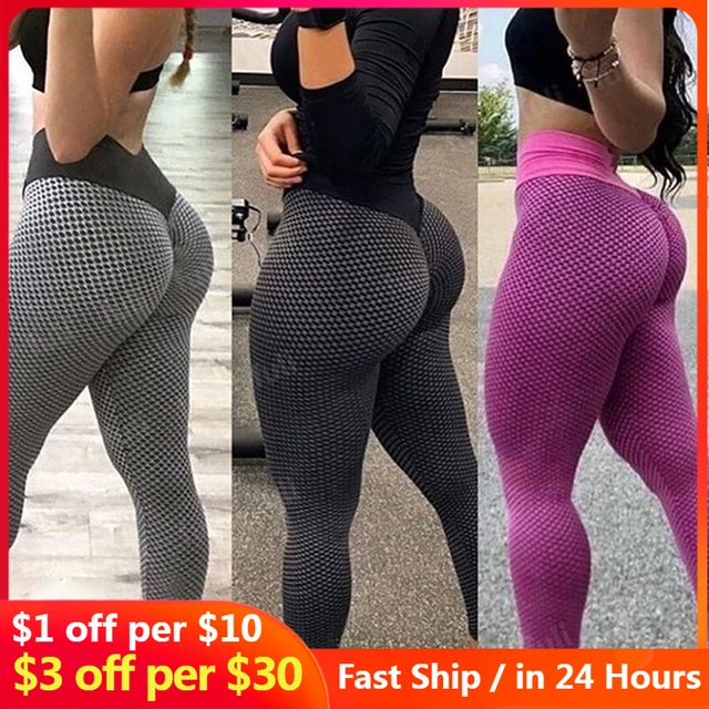 Sexy sem costura leggings push up yoga calças de cintura alta mulheres  ginásio leggings de fitness conjunto de roupas de secagem rápida -  AliExpress