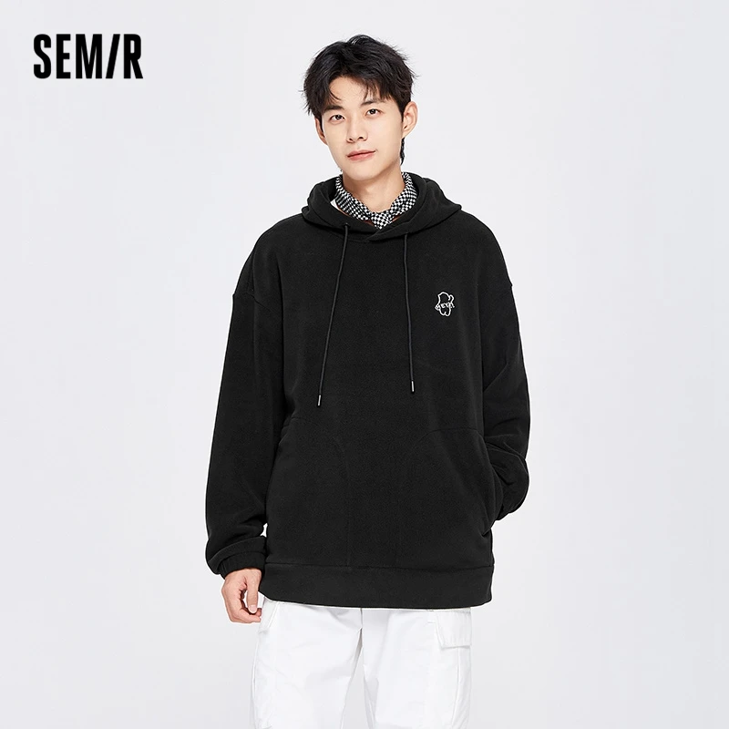 

Semir Sweatshirt Men Oversize Drawstring Hooded Fashionable Polar Fleece 2023 Winter New Loose Sweatshirt
