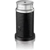 Milk Frother, makes hot milk foam, hot milk, or cold froth, One Size, electric, one touch operation, Black 1