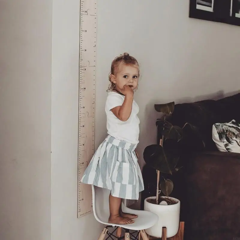 587F 1Set Kids Height Growth Chart Ruler Children Height Gauge Room Decoration for Home Bedroom Dormitory Household Decor