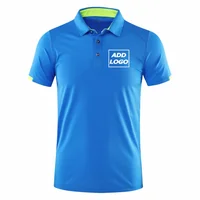 Polo de sport à séchage rapide à manches courtes, logo de marque d'entreprise imprimé personnalisé, t-shirt décontracté, 4XL, 2025 4