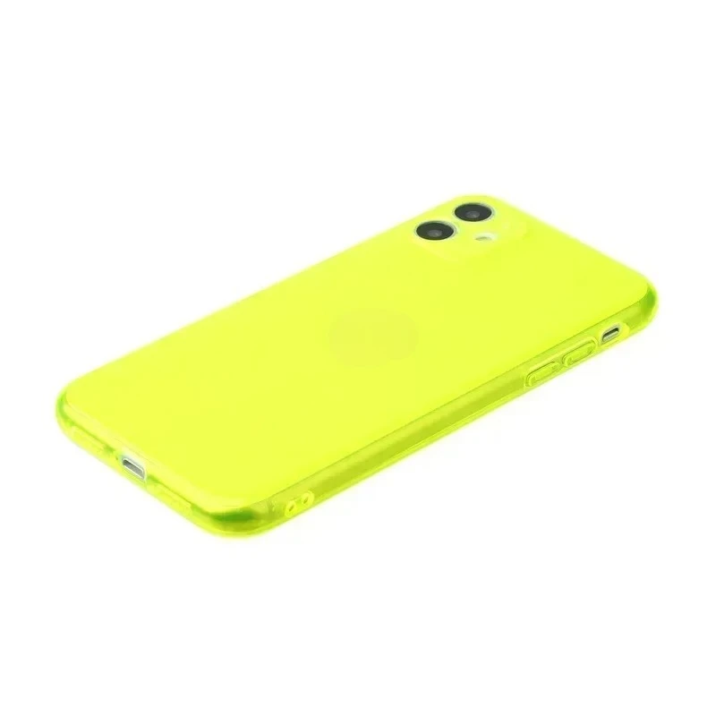 Neon Fluorescent Shockproof Candy Color Soft TPU Clear Phone Case