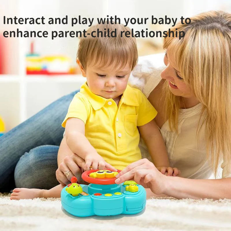 Baby Cartoon Steering Wheel Toys Montessori Children Early Educational Multifunctional Sounding With Light Musical Toys Gifts 5