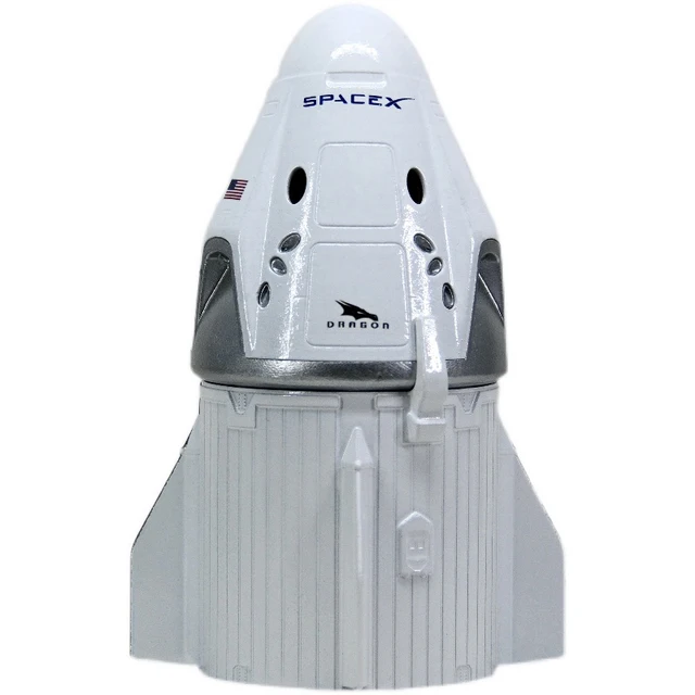 SpaceX-modelo de cohete de nave espacial para hombres, dragón, CrewDragon, nave espacial, astronauta, modelo exquisito, adornos de escritorio, regalo 1