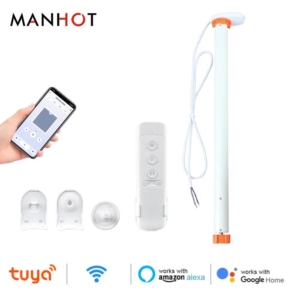 มอเตอร์ม่านม้วนอัจฉริยะ Tuya WIFI สำหรับท่อขนาด 36 มม. 37 มม. 38 มม. ทำงานร่วมกับแอป Smart Life ควบคุมด้วยเสียงผ่าน Alexa และ Google Home 1