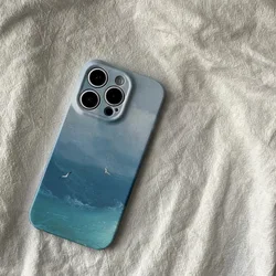 Ins Blue Sky Seagull Shockproof Ultra Thin Phone Case - ForiPhone 11 Pro Max