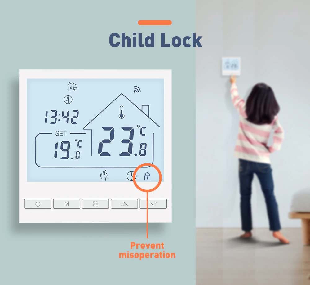 Warm Floor WiFi Thermostat for Electric/Boiler/Water Underfloor Heating Controll